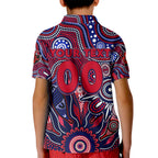 Personalised Demons NAIDOC Week 2024 Kid Polo Shirt Aussie Aboriginal Art