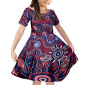 Personalised Demons NAIDOC Week 2024 Kid Short Sleeve Dress Aussie Aboriginal Art