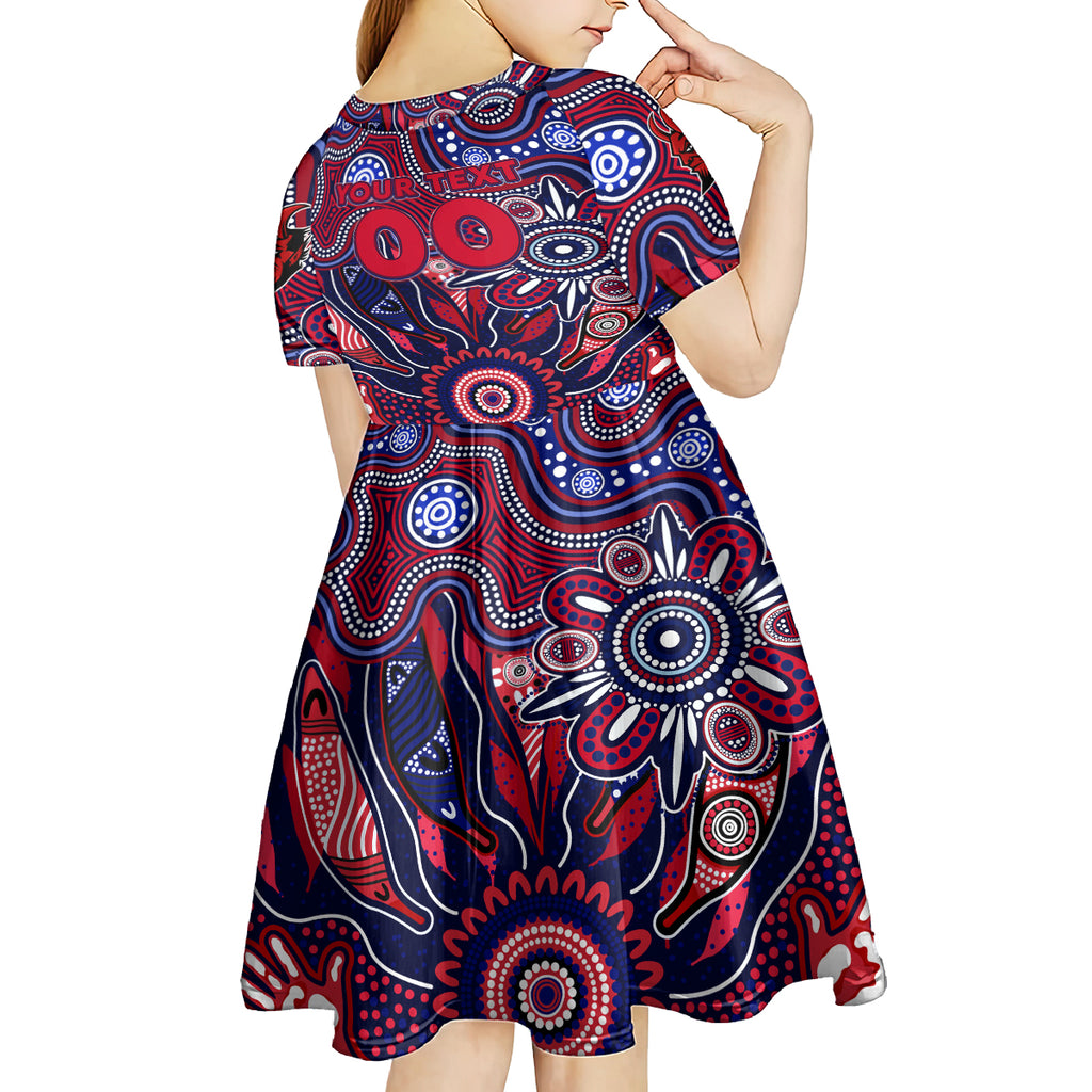 Personalised Demons NAIDOC Week 2024 Kid Short Sleeve Dress Aussie Aboriginal Art