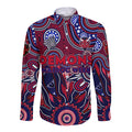 Personalised Demons NAIDOC Week 2024 Long Sleeve Button Shirt Aussie Aboriginal Art