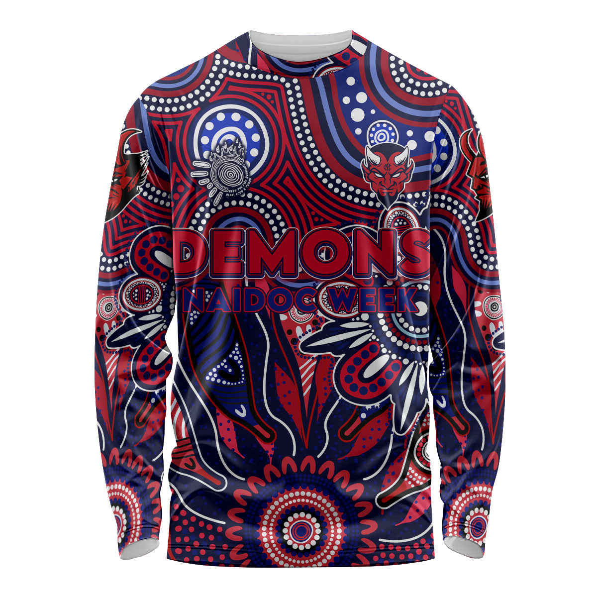 Personalised Demons NAIDOC Week 2024 Long Sleeve Shirt Aussie Aboriginal Art