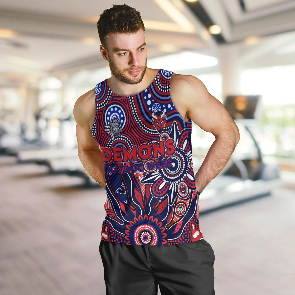 Personalised Demons NAIDOC Week 2024 Men Tank Top Aussie Aboriginal Art