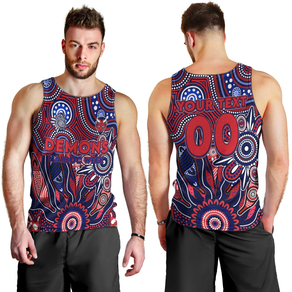 Personalised Demons NAIDOC Week 2024 Men Tank Top Aussie Aboriginal Art
