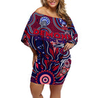 Personalised Demons NAIDOC Week 2024 Off Shoulder Short Dress Aussie Aboriginal Art