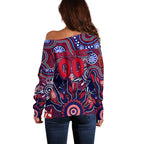 Personalised Demons NAIDOC Week 2024 Off Shoulder Sweater Aussie Aboriginal Art