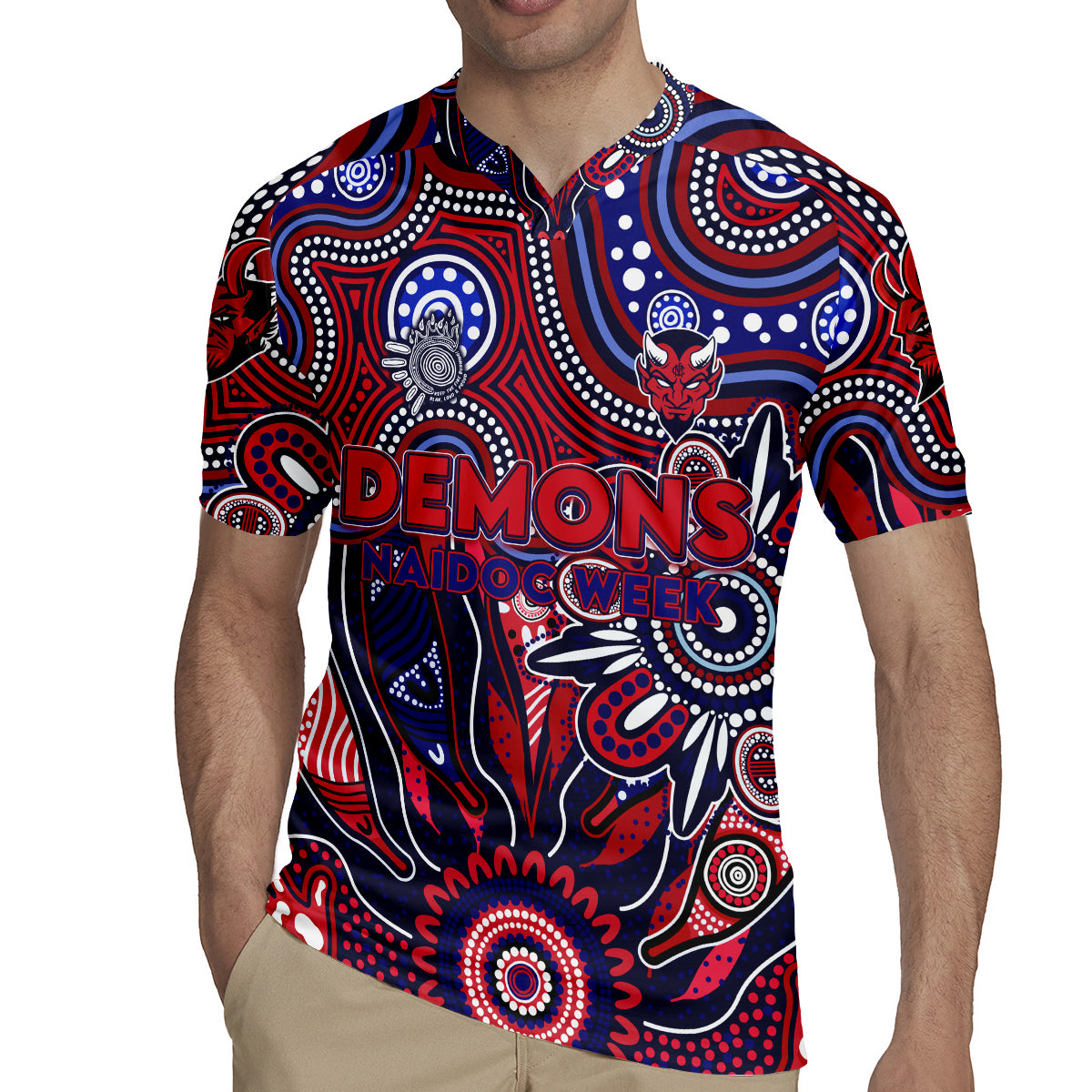 Personalised Demons NAIDOC Week 2024 Rugby Jersey Aussie Aboriginal Art