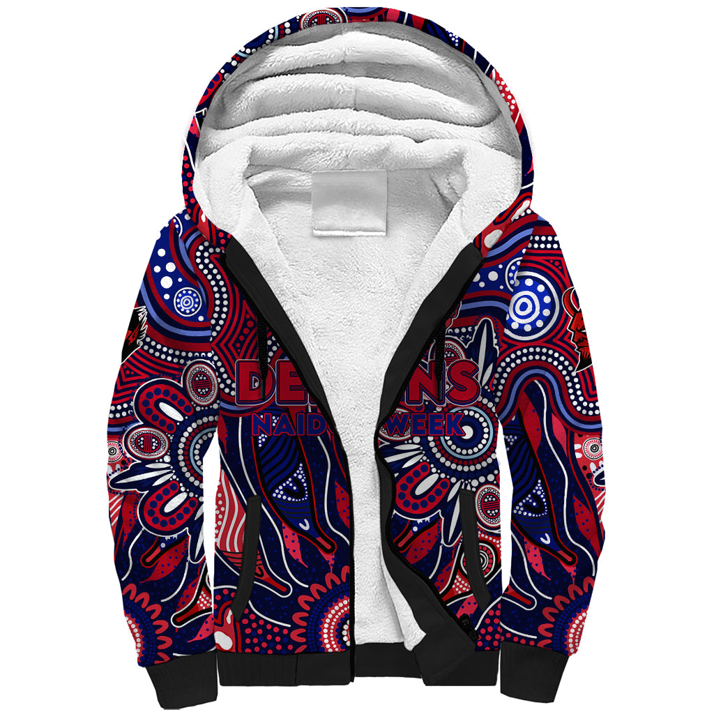 Personalised Demons NAIDOC Week 2024 Sherpa Hoodie Aussie Aboriginal Art