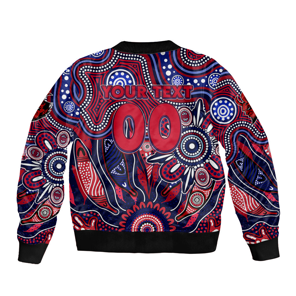 Personalised Demons NAIDOC Week 2024 Sleeve Zip Bomber Jacket Aussie Aboriginal Art