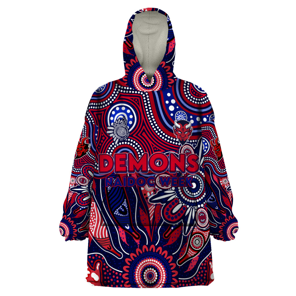 Personalised Demons NAIDOC Week 2024 Wearable Blanket Hoodie Aussie Aboriginal Art