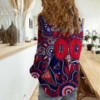 Personalised Demons NAIDOC Week 2024 Women Casual Shirt Aussie Aboriginal Art