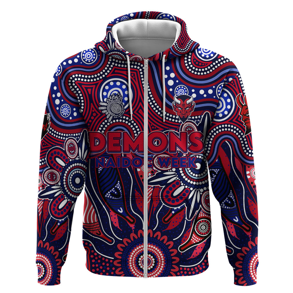 Personalised Demons NAIDOC Week 2024 Zip Hoodie Aussie Aboriginal Art