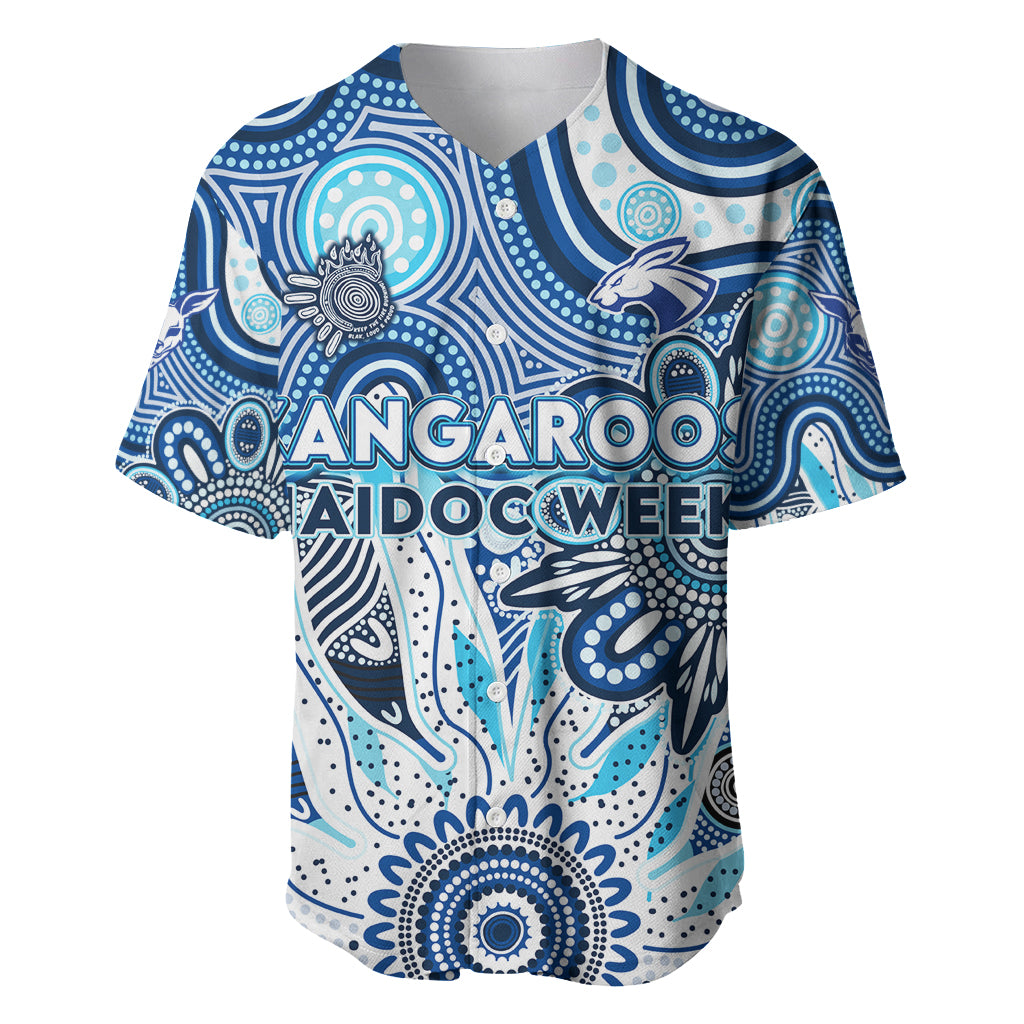 Personalised Kangaroos NAIDOC Week 2024 Baseball Jersey Aussie Aboriginal Art