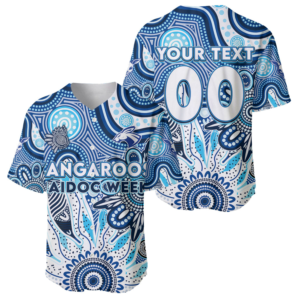 Personalised Kangaroos NAIDOC Week 2024 Baseball Jersey Aussie Aboriginal Art