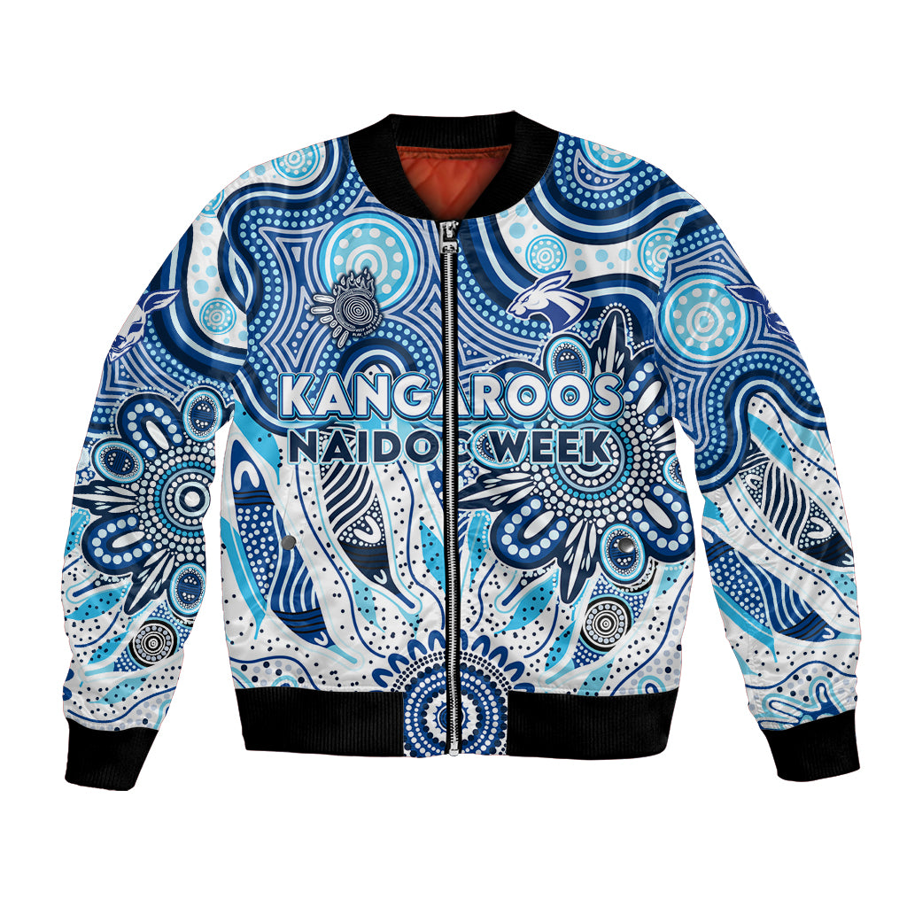 Personalised Kangaroos NAIDOC Week 2024 Bomber Jacket Aussie Aboriginal Art