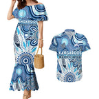 Personalised Kangaroos NAIDOC Week 2024 Couples Matching Mermaid Dress and Hawaiian Shirt Aussie Aboriginal Art