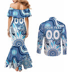 Personalised Kangaroos NAIDOC Week 2024 Couples Matching Mermaid Dress and Long Sleeve Button Shirt Aussie Aboriginal Art