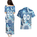 Personalised Kangaroos NAIDOC Week 2024 Couples Matching Puletasi and Hawaiian Shirt Aussie Aboriginal Art