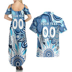 Personalised Kangaroos NAIDOC Week 2024 Couples Matching Summer Maxi Dress and Hawaiian Shirt Aussie Aboriginal Art