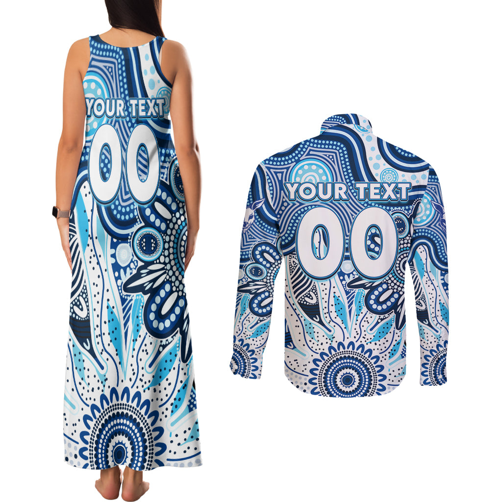 Personalised Kangaroos NAIDOC Week 2024 Couples Matching Tank Maxi Dress and Long Sleeve Button Shirt Aussie Aboriginal Art