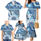 Personalised Kangaroos NAIDOC Week 2024 Family Matching Mermaid Dress and Hawaiian Shirt Aussie Aboriginal Art