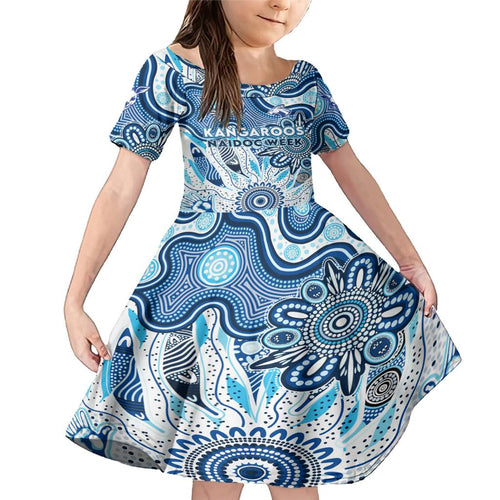 Personalised Kangaroos NAIDOC Week 2024 Family Matching Mermaid Dress and Hawaiian Shirt Aussie Aboriginal Art