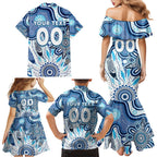 Personalised Kangaroos NAIDOC Week 2024 Family Matching Mermaid Dress and Hawaiian Shirt Aussie Aboriginal Art