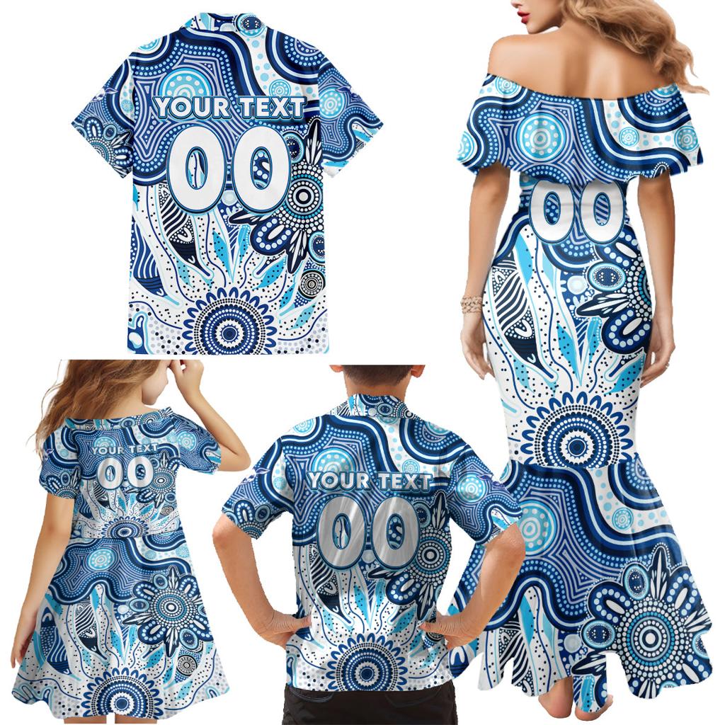 Personalised Kangaroos NAIDOC Week 2024 Family Matching Mermaid Dress and Hawaiian Shirt Aussie Aboriginal Art