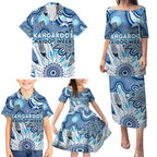Personalised Kangaroos NAIDOC Week 2024 Family Matching Puletasi and Hawaiian Shirt Aussie Aboriginal Art