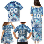 Personalised Kangaroos NAIDOC Week 2024 Family Matching Puletasi and Hawaiian Shirt Aussie Aboriginal Art