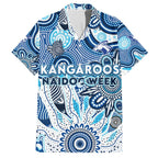 Personalised Kangaroos NAIDOC Week 2024 Family Matching Puletasi and Hawaiian Shirt Aussie Aboriginal Art