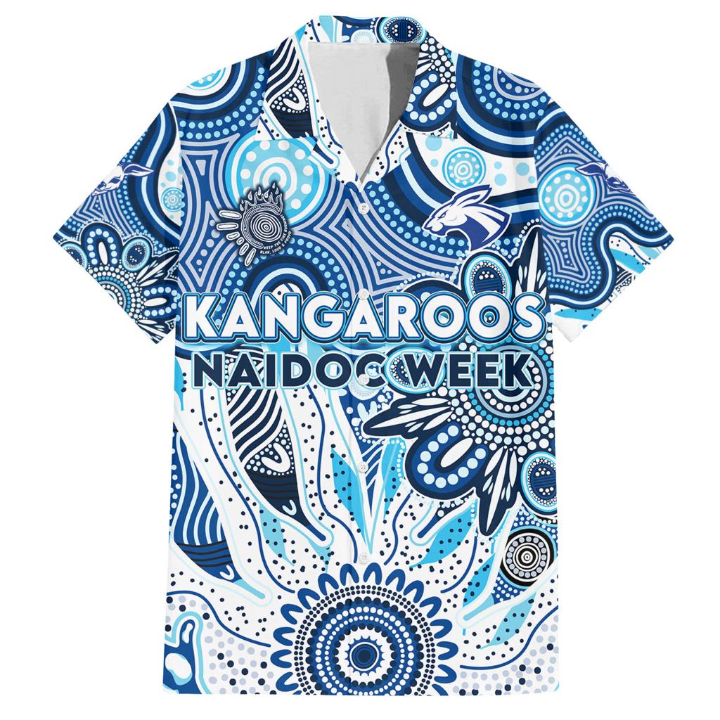 Personalised Kangaroos NAIDOC Week 2024 Family Matching Puletasi and Hawaiian Shirt Aussie Aboriginal Art