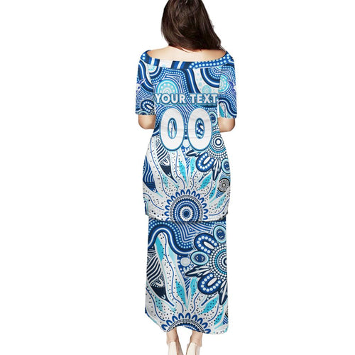 Personalised Kangaroos NAIDOC Week 2024 Family Matching Puletasi and Hawaiian Shirt Aussie Aboriginal Art