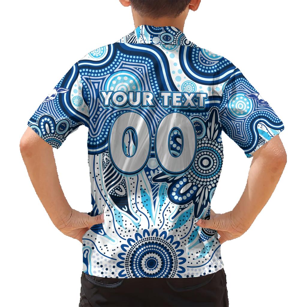 Personalised Kangaroos NAIDOC Week 2024 Family Matching Short Sleeve Bodycon Dress and Hawaiian Shirt Aussie Aboriginal Art