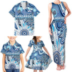 Personalised Kangaroos NAIDOC Week 2024 Family Matching Tank Maxi Dress and Hawaiian Shirt Aussie Aboriginal Art