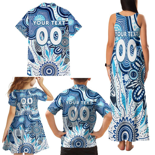Personalised Kangaroos NAIDOC Week 2024 Family Matching Tank Maxi Dress and Hawaiian Shirt Aussie Aboriginal Art