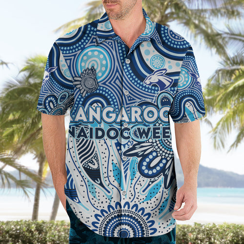 Personalised Kangaroos NAIDOC Week 2024 Hawaiian Shirt Aussie Aboriginal Art