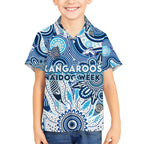 Personalised Kangaroos NAIDOC Week 2024 Kid Hawaiian Shirt Aussie Aboriginal Art