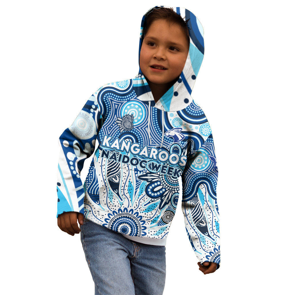 Personalised Kangaroos NAIDOC Week 2024 Kid Hoodie Aussie Aboriginal Art
