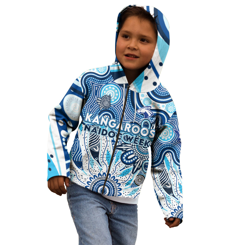 Personalised Kangaroos NAIDOC Week 2024 Kid Hoodie Aussie Aboriginal Art