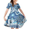 Personalised Kangaroos NAIDOC Week 2024 Kid Short Sleeve Dress Aussie Aboriginal Art