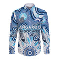 Personalised Kangaroos NAIDOC Week 2024 Long Sleeve Button Shirt Aussie Aboriginal Art