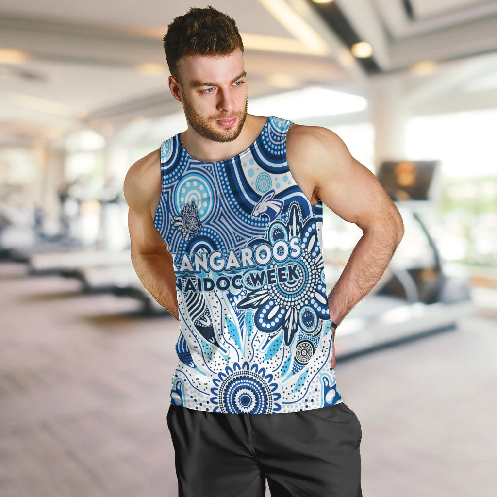 Personalised Kangaroos NAIDOC Week 2024 Men Tank Top Aussie Aboriginal Art