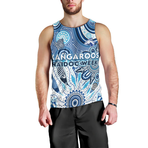 Personalised Kangaroos NAIDOC Week 2024 Men Tank Top Aussie Aboriginal Art