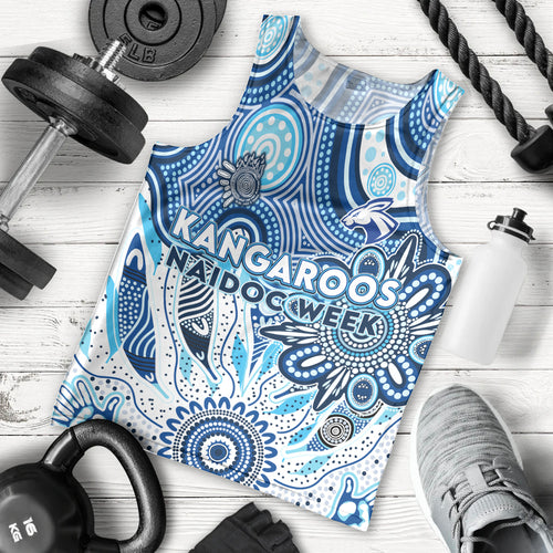 Personalised Kangaroos NAIDOC Week 2024 Men Tank Top Aussie Aboriginal Art