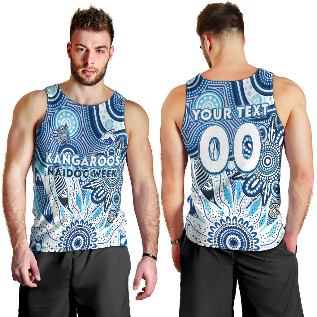 Personalised Kangaroos NAIDOC Week 2024 Men Tank Top Aussie Aboriginal Art