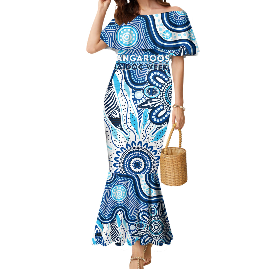 Personalised Kangaroos NAIDOC Week 2024 Mermaid Dress Aussie Aboriginal Art