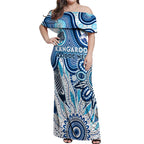 Personalised Kangaroos NAIDOC Week 2024 Off Shoulder Maxi Dress Aussie Aboriginal Art