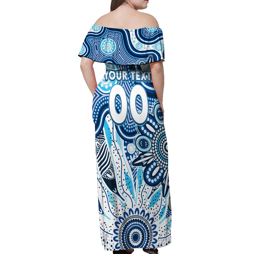 Personalised Kangaroos NAIDOC Week 2024 Off Shoulder Maxi Dress Aussie Aboriginal Art