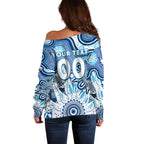 Personalised Kangaroos NAIDOC Week 2024 Off Shoulder Sweater Aussie Aboriginal Art