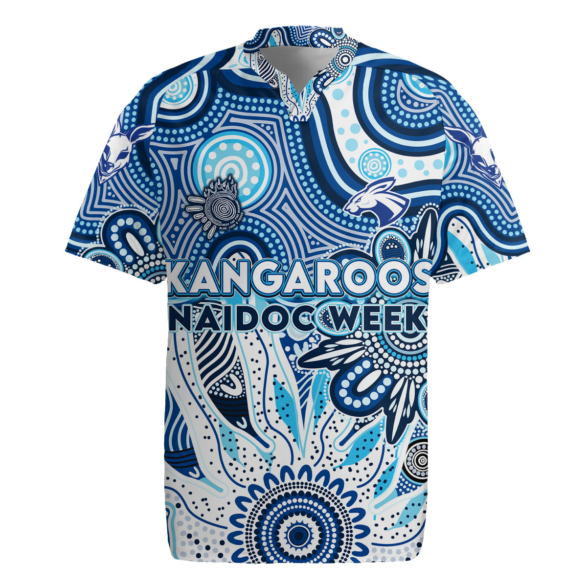 Personalised Kangaroos NAIDOC Week 2024 Rugby Jersey Aussie Aboriginal Art